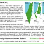 Inserat: Kurz - Schluss mit der antipalästinesischen Wende