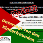 Absage der Veranstaltung durch die Kinderfreunde