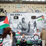 Waltraud am "Gaza Beach" in Wien im Sommer 2009 Bild: Sebastian Baryli