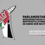 Parlamentarische Bürgerinitiative für einen Waffenstillstand in Gaza