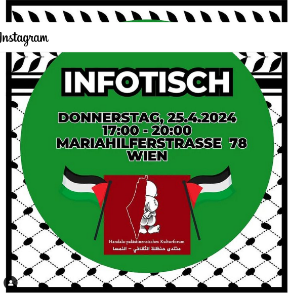 Wien: Infotisch zu Palästina