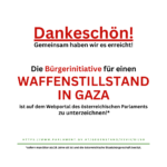 Bürgerinitiative für Waffenstillstand in Gaza