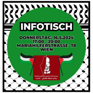 Wien: Infotisch zu Palästina