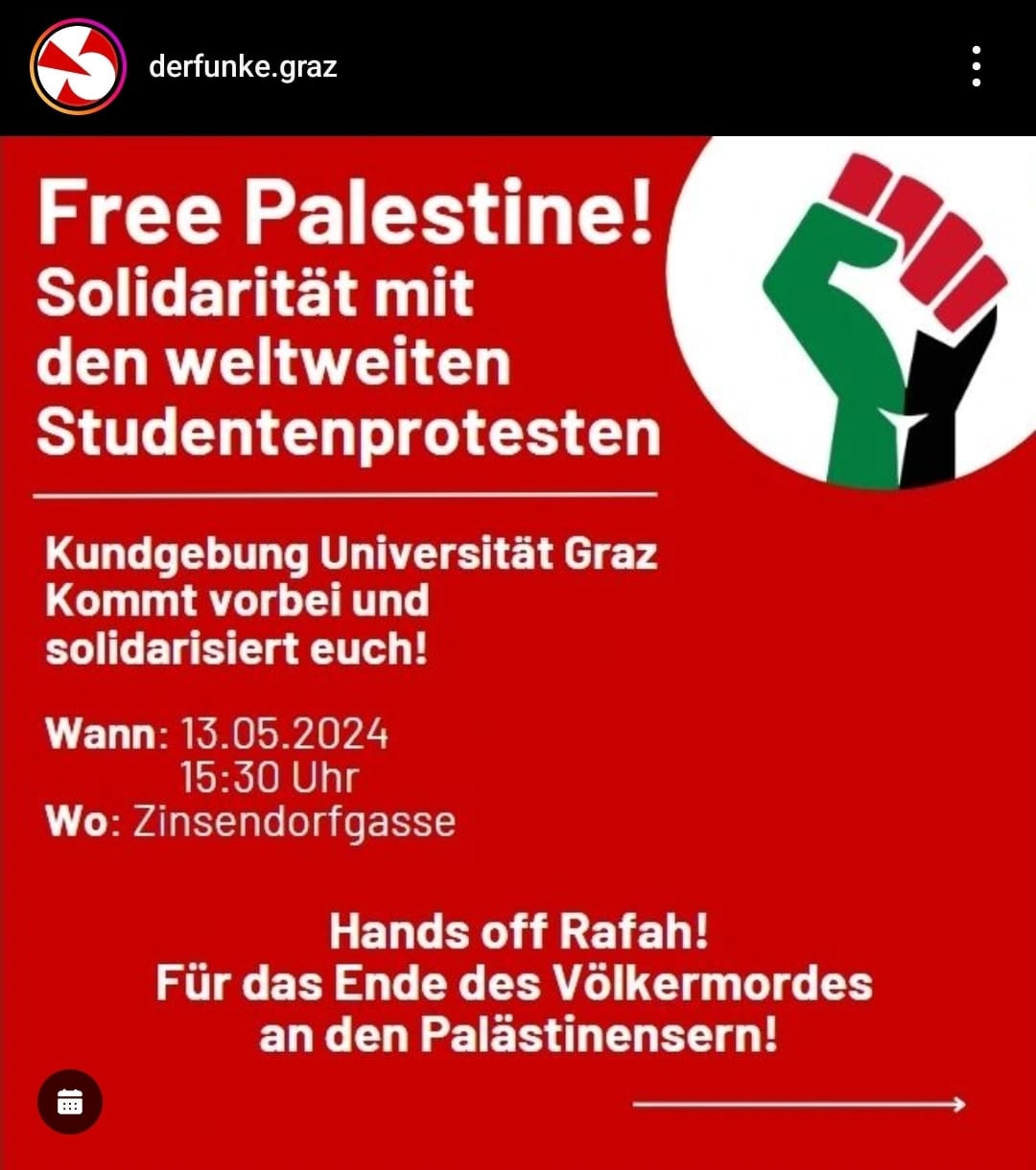 Graz: Kundgebung an der Uni Graz