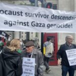 HOLOCAUST SURVIVORS AND THEIR DESCENDANTS AT A PROTEST IN LONDON OPPOSING THE GAZA GENOCIDE